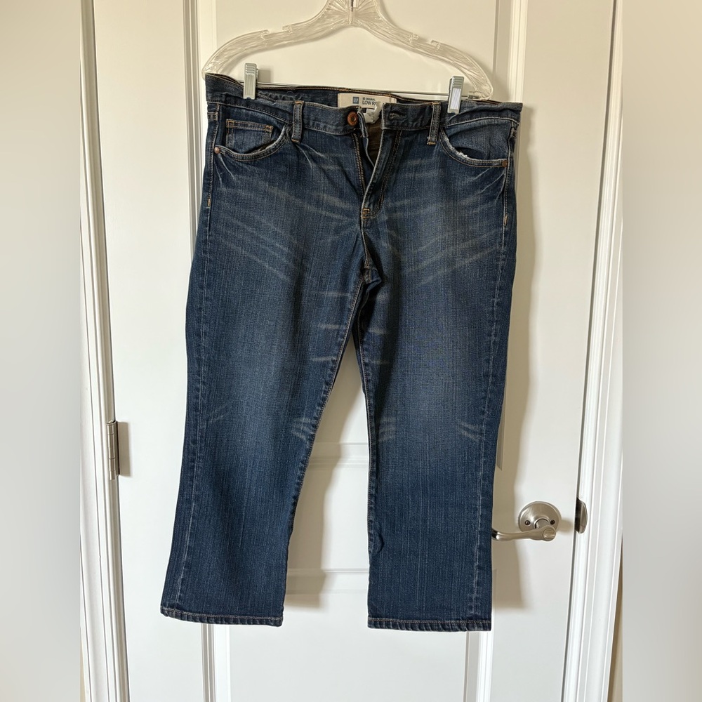 Blue Denim Jeans gap low rise cropped size 12